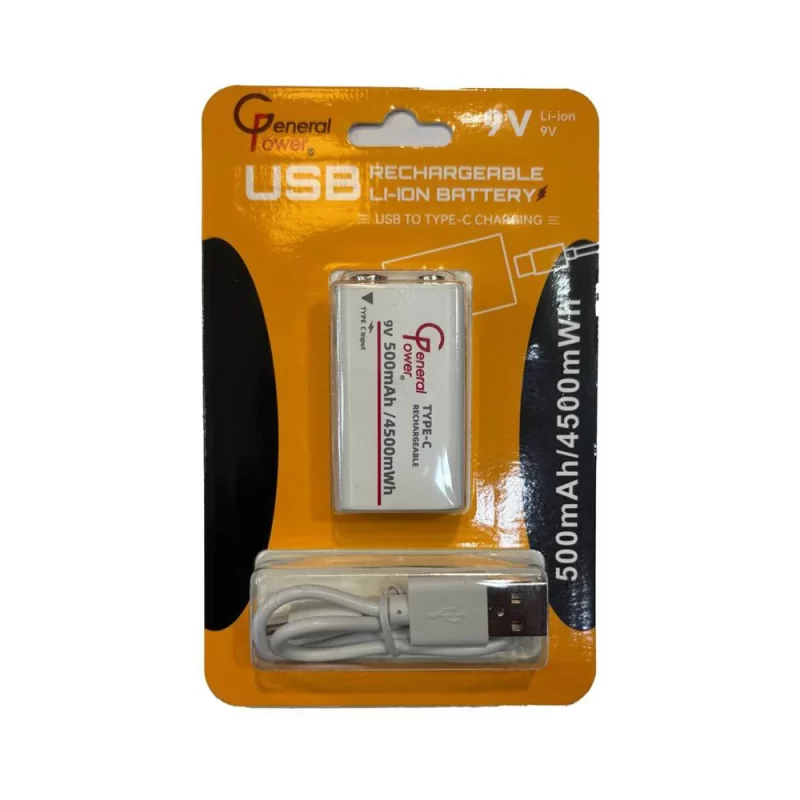 باتری کتابی شارژی 9 ولت